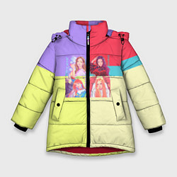 Куртка зимняя для девочки Блек Пинк - разноцветный, цвет: 3D-красный