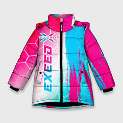 Зимняя куртка для девочки Exeed neon gradient style: по-вертикали