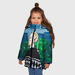 Куртка зимняя для девочки Кэн Рюгудзи, цвет: 3D-светло-серый — фото 2