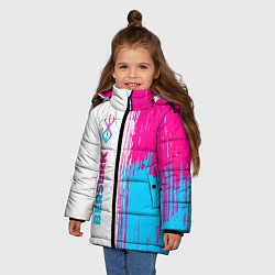 Куртка зимняя для девочки Berserk neon gradient style: по-вертикали, цвет: 3D-черный — фото 2