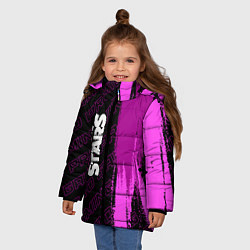 Куртка зимняя для девочки Brawl Stars pro gaming: по-вертикали, цвет: 3D-черный — фото 2