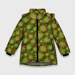 Куртка зимняя для девочки Вирус - камуфляж, цвет: 3D-светло-серый