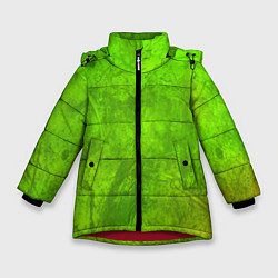 Куртка зимняя для девочки Зелёная фантазия, цвет: 3D-красный