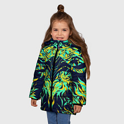 Куртка зимняя для девочки Сияние узора, цвет: 3D-черный — фото 2