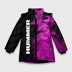 Куртка зимняя для девочки Hummer pro racing: по-вертикали, цвет: 3D-черный