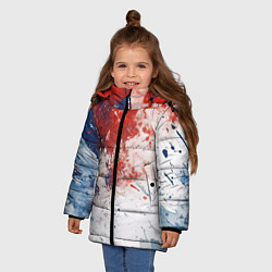 Куртка зимняя для девочки Краски в цветах России, цвет: 3D-светло-серый — фото 2