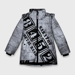 Куртка зимняя для девочки 8452 metal band Саратов, цвет: 3D-черный