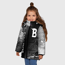 Куртка зимняя для девочки Beastars glitch на темном фоне: надпись, символ, цвет: 3D-черный — фото 2