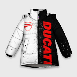 Куртка зимняя для девочки Ducati - двоичный, цвет: 3D-светло-серый