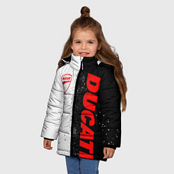 Куртка зимняя для девочки Ducati - двоичный, цвет: 3D-светло-серый — фото 2