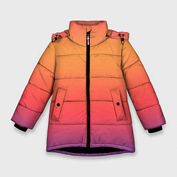 Зимняя куртка для девочки Цвета заката градиент