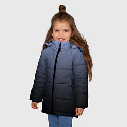 Куртка зимняя для девочки Градиент сиренево-черный, цвет: 3D-черный — фото 2