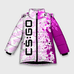 Куртка зимняя для девочки Counter Strike pro gaming: по-вертикали, цвет: 3D-черный