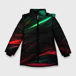 Куртка зимняя для девочки Dark red and green, цвет: 3D-красный