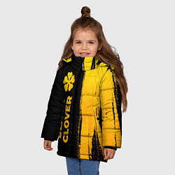 Куртка зимняя для девочки Black Clover - gold gradient: по-вертикали, цвет: 3D-черный — фото 2