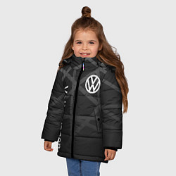 Куртка зимняя для девочки Volkswagen - classic black, цвет: 3D-красный — фото 2