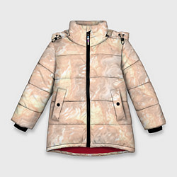 Куртка зимняя для девочки Бежевый вихрь, цвет: 3D-красный