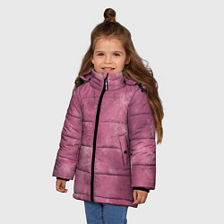 Куртка зимняя для девочки Текстура родонита, цвет: 3D-красный — фото 2