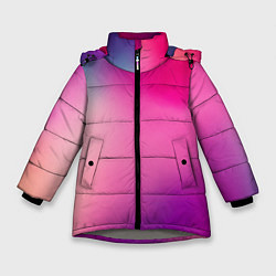 Куртка зимняя для девочки Футболка розовая палитра, цвет: 3D-светло-серый