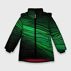 Зимняя куртка для девочки Green neon lines