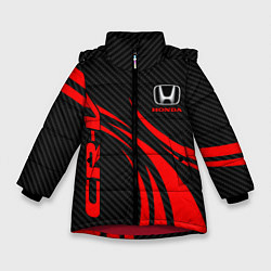 Зимняя куртка для девочки Honda CR-V - красный и карбон