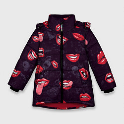 Куртка зимняя для девочки Магия улыбки, цвет: 3D-красный