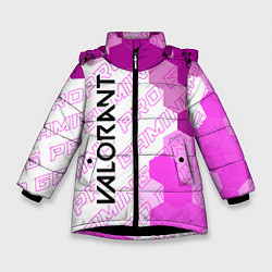 Куртка зимняя для девочки Valorant pro gaming: по-вертикали, цвет: 3D-черный