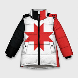 Куртка зимняя для девочки Флаг Удмуртии, цвет: 3D-светло-серый