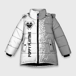 Зимняя куртка для девочки Poppy Playtime glitch на светлом фоне: по-вертикал