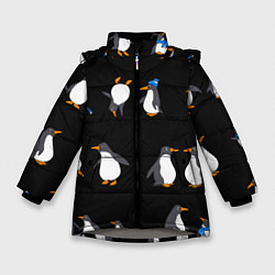 Зимняя куртка для девочки Веселая семья пингвинов