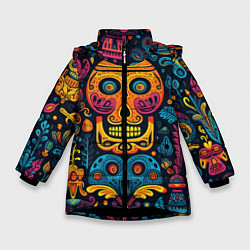 Зимняя куртка для девочки Узор в мексиканском стиле