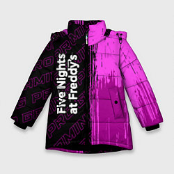 Зимняя куртка для девочки FNAF pro gaming по-вертикали