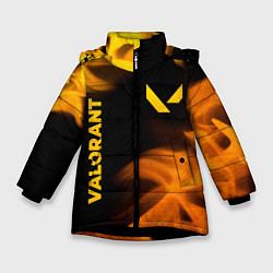 Зимняя куртка для девочки Valorant - gold gradient вертикально