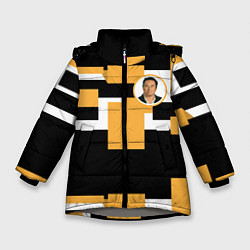 Куртка зимняя для девочки Илон идея, цвет: 3D-светло-серый