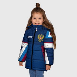 Куртка зимняя для девочки Спортивная Россия, цвет: 3D-светло-серый — фото 2