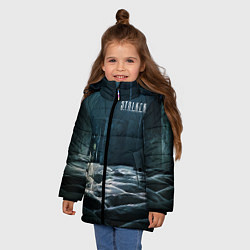 Куртка зимняя для девочки STALKER Одиночка призрак, цвет: 3D-красный — фото 2