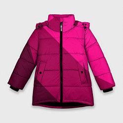 Зимняя куртка для девочки Широкие розовые полосы
