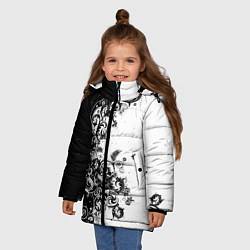 Куртка зимняя для девочки Иллюстрация свободы, цвет: 3D-черный — фото 2