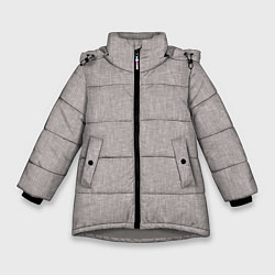 Зимняя куртка для девочки Текстура серо-бежевый однотонный