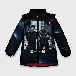 Куртка зимняя для девочки Depeche Mode - Мартин и Дэйв, цвет: 3D-красный