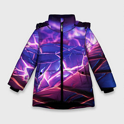 Зимняя куртка для девочки Фиолетовые кристалы