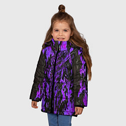 Куртка зимняя для девочки Демонический доспех фиолетовый, цвет: 3D-красный — фото 2