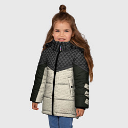 Куртка зимняя для девочки Ворон-Nevermore, цвет: 3D-светло-серый — фото 2