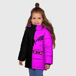 Куртка зимняя для девочки Токийские мстители черно-розовый, цвет: 3D-светло-серый — фото 2
