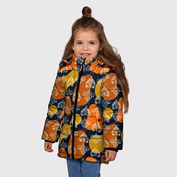 Куртка зимняя для девочки Волшебные мотыльки, цвет: 3D-черный — фото 2