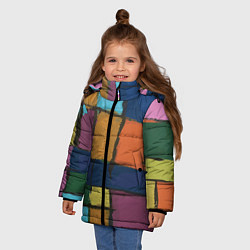 Куртка зимняя для девочки Эклектика клее, цвет: 3D-красный — фото 2