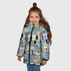 Куртка зимняя для девочки Бесконечные марки, цвет: 3D-светло-серый — фото 2