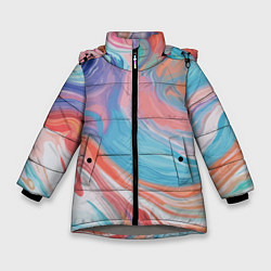 Куртка зимняя для девочки Цветной вихрь, цвет: 3D-светло-серый