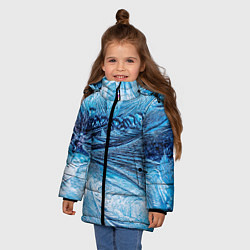 Куртка зимняя для девочки Ледяной узор, цвет: 3D-светло-серый — фото 2