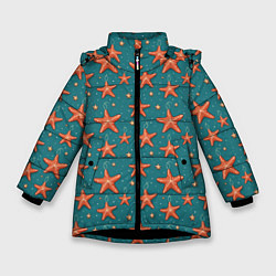 Зимняя куртка для девочки Морские звезды тоже хотят на ёлку